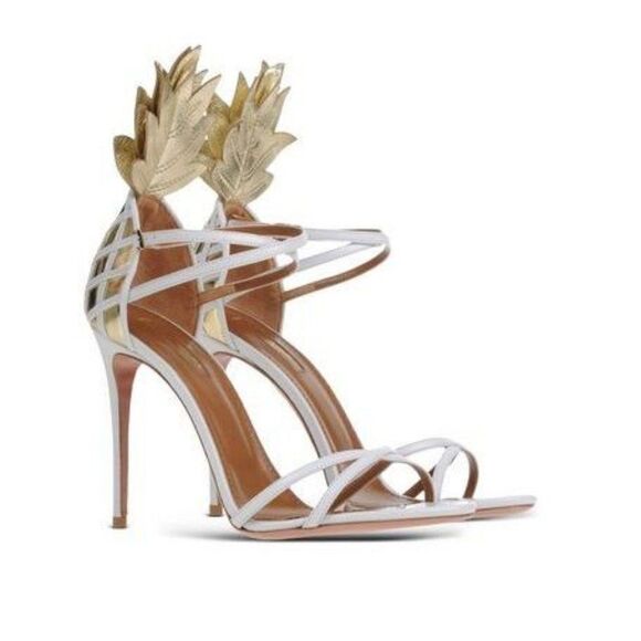 Aquazzura Pineapple Sandals Heels - Picture 1 of 11